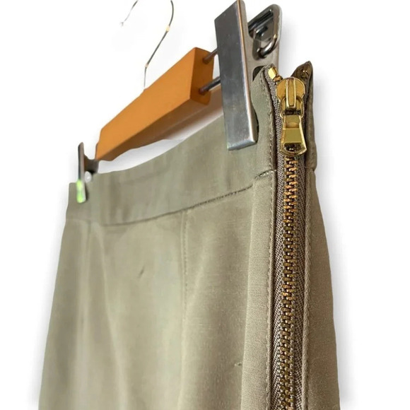 Club  Monaco Olive Green Double Side Zipper Pencil Skirt - Picture 4 of 8